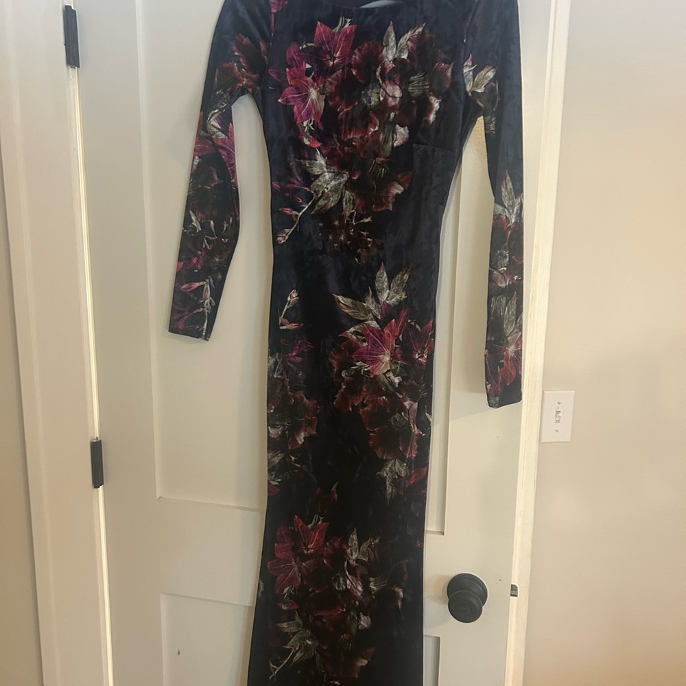 Elegant Floral Long Sleeve Dress
